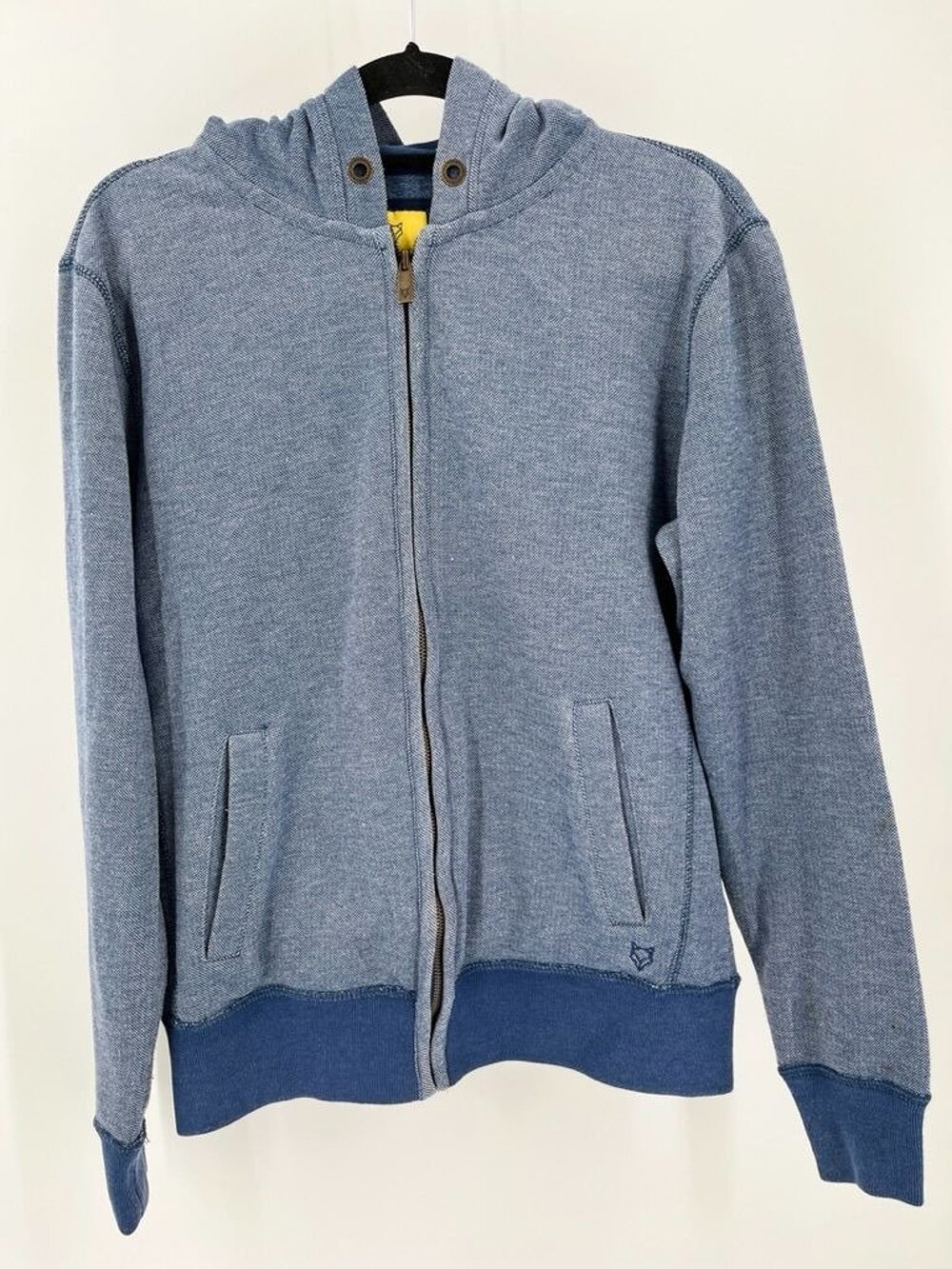 Prince & Fox Mens Lightweight Full Zip Hoodie Blue Size M Medium